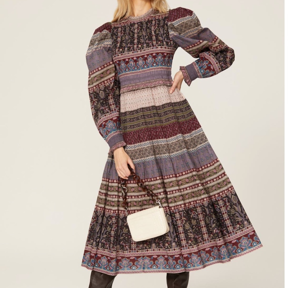Sea New York Brooke Bordered Smock Dress